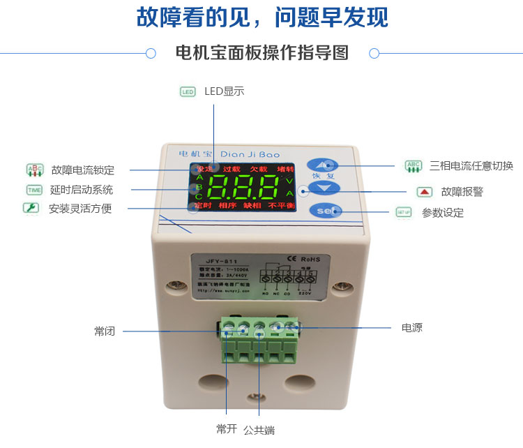 大功率電機(jī)保護(hù)器操作指導(dǎo)圖